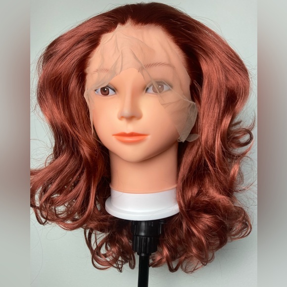 Short Bob Auburn Hair Lace Wigs - Picture 1 of 12